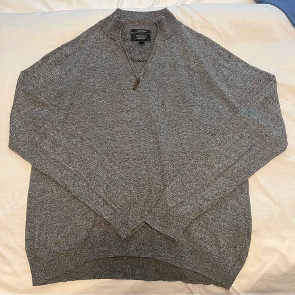 Nordstrom Other - Nordstrom men’s grey quarter zip sweater, Size Large